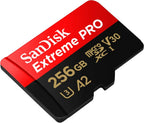SANDISK Extreme PRO micro SD card 256GB + SD adapter 