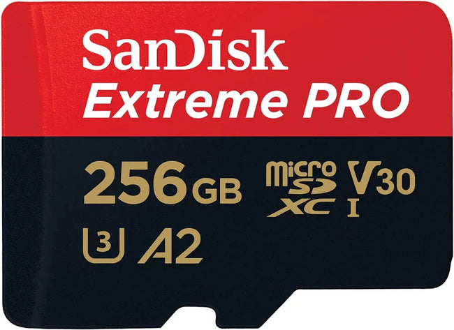 SANDISK Extreme PRO micro SD card 256GB + SD adapter  Hover Image