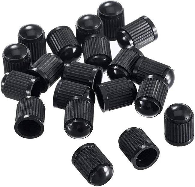 10 pcs Tyre Valve Caps, Universal Dust Cap - Black Stem Caps - Used On Car Tyres, Bikes, Bicycles, Motorbik Hover Image