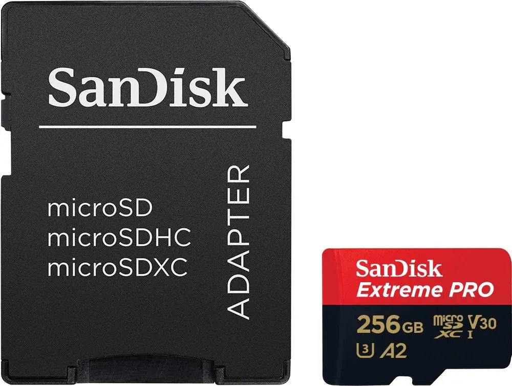 SANDISK Extreme PRO micro SD card 256GB + SD adapter 