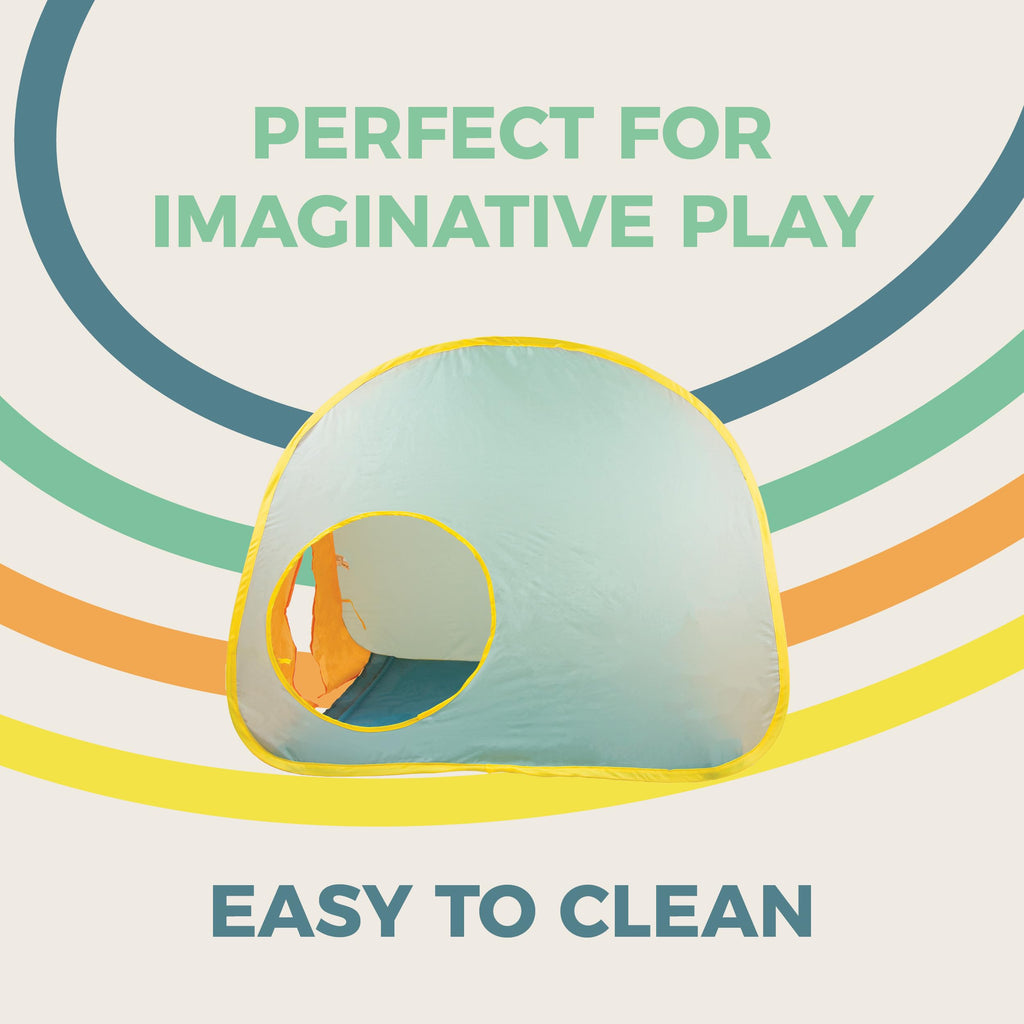 Activo Pop Up Tent Indoor & Outdoor Play for Babies & Toddlers 12+ Months – Quick & Easy Pop-Up Setup, Compact Storage, Vibrant Colours for Sensory Development & Active Fun