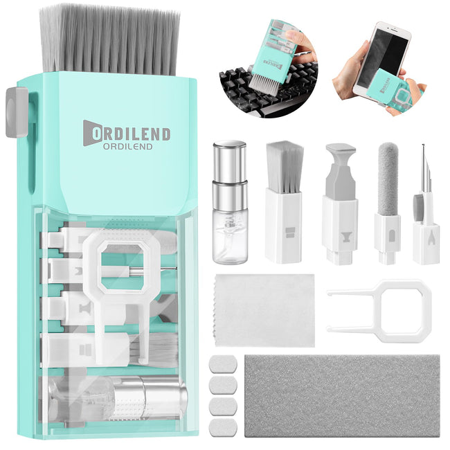 Keyboard Cleaner Laptop Cleaning Kit, All-in-One Keyboard Cleaning Kit, Laptop Cleaner Tool for MacBook iPad iPhone Computer, Portable Electronics Brush Tool for Tablet PC Camera Lens Earbuds Monitor Main Image