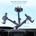 Blukar Car Phone Holder, Adjustable Car Phone Mount Cradle 360° Rotation - 4 in 1 Super Stable for Dashboard/Windscreen/Air Vent, One Button Release for All 4.7 to 6.7 inch Smartphones