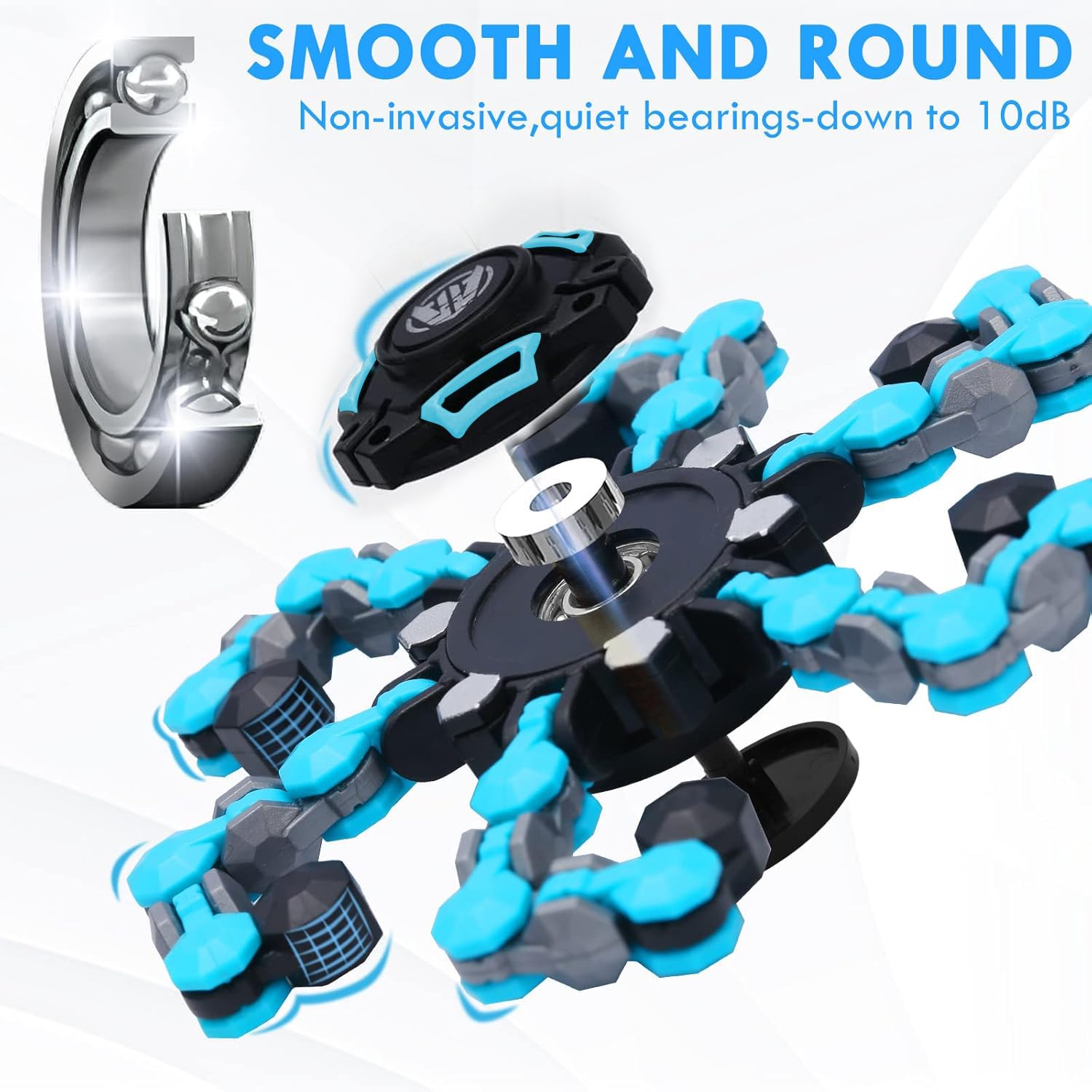 NEW Transformable Sensory Fidget Spinner Toy, Funny DIY Spin Top Hand Finger Spinner Creative Fingertip Mechanical Gyro for Kids Adults, All Ages