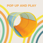 Activo Pop Up Tent Indoor & Outdoor Play for Babies & Toddlers 12+ Months – Quick & Easy Pop-Up Setup, Compact Storage, Vibrant Colours for Sensory Development & Active Fun