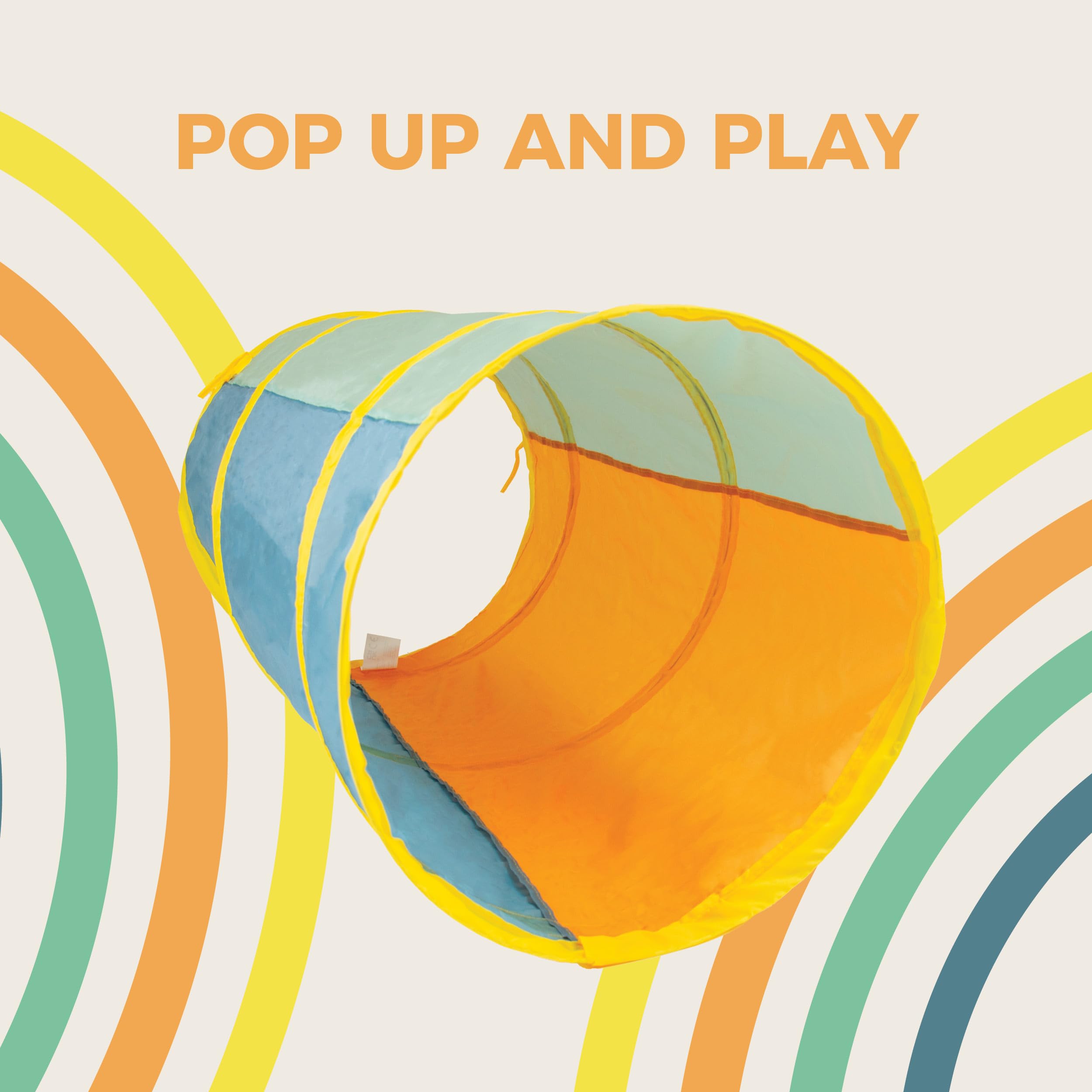 Activo Pop Up Tent Indoor & Outdoor Play for Babies & Toddlers 12+ Months – Quick & Easy Pop-Up Setup, Compact Storage, Vibrant Colours for Sensory Development & Active Fun