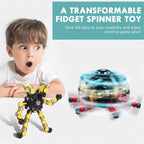 NEW Transformable Sensory Fidget Spinner Toy, Funny DIY Spin Top Hand Finger Spinner Creative Fingertip Mechanical Gyro for Kids Adults, All Ages
