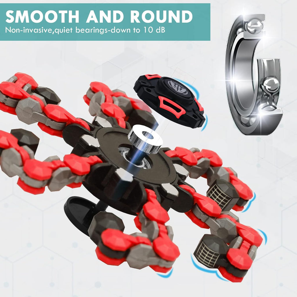 NEW Transformable Sensory Fidget Spinner Toy, Funny DIY Spin Top Hand Finger Spinner Creative Fingertip Mechanical Gyro for Kids Adults, All Ages