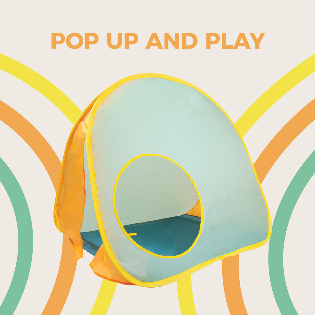 Activo Pop Up Tent Indoor & Outdoor Play for Babies & Toddlers 12+ Months – Quick & Easy Pop-Up Setup, Compact Storage, Vibrant Colours for Sensory Development & Active Fun