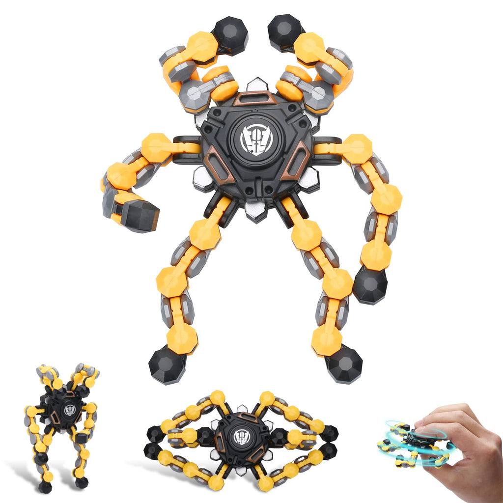 NEW Transformable Sensory Fidget Spinner Toy, Funny DIY Spin Top Hand Finger Spinner Creative Fingertip Mechanical Gyro for Kids Adults, All Ages
