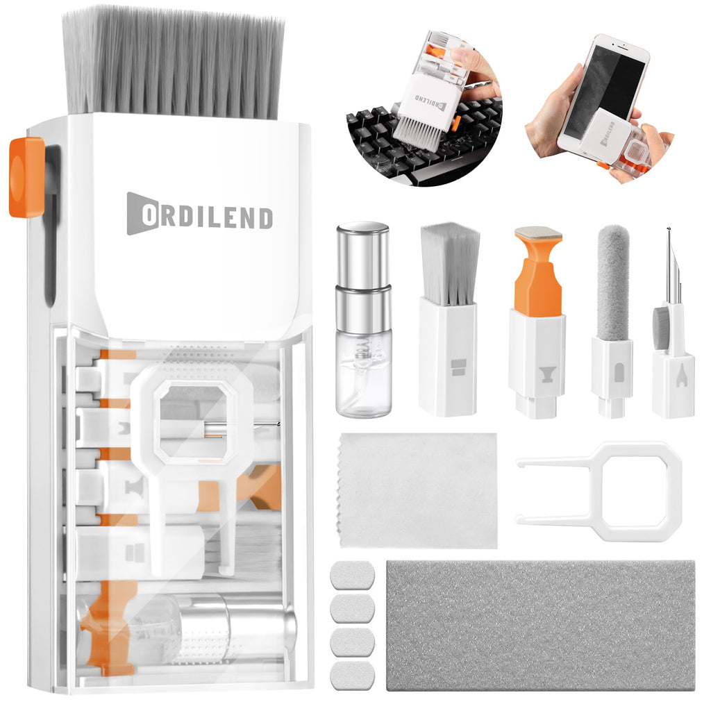 Keyboard Cleaner Laptop Cleaning Kit, All-in-One Keyboard Cleaning Kit, Laptop Cleaner Tool for MacBook iPad iPhone Computer, Portable Electronics Brush Tool for Tablet PC Camera Lens Earbuds Monitor