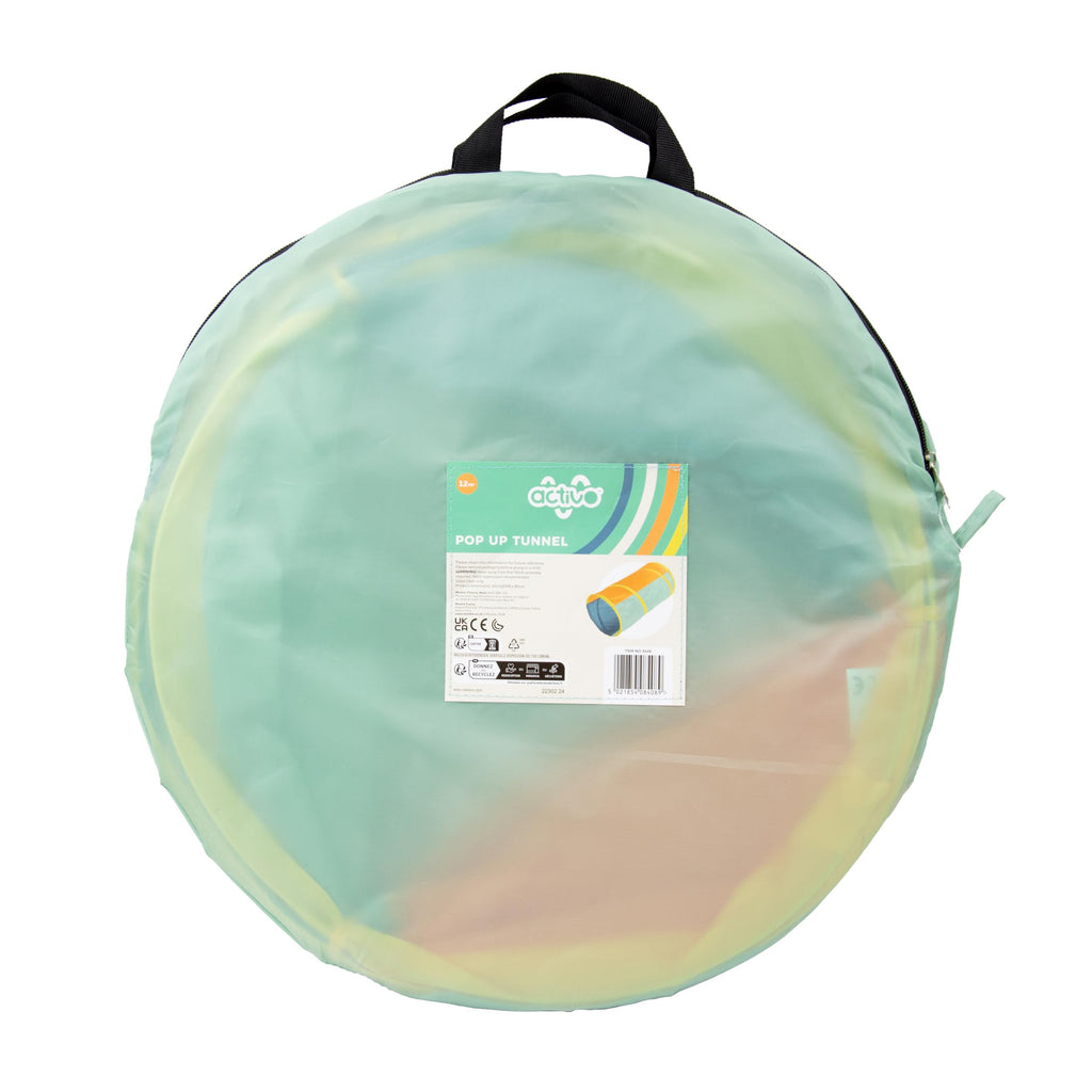 Activo Pop Up Tent Indoor & Outdoor Play for Babies & Toddlers 12+ Months – Quick & Easy Pop-Up Setup, Compact Storage, Vibrant Colours for Sensory Development & Active Fun