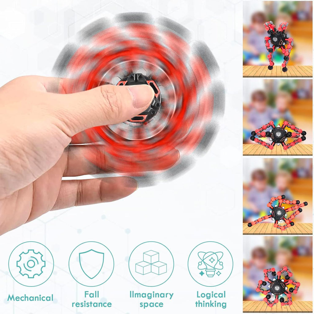 NEW Transformable Sensory Fidget Spinner Toy, Funny DIY Spin Top Hand Finger Spinner Creative Fingertip Mechanical Gyro for Kids Adults, All Ages