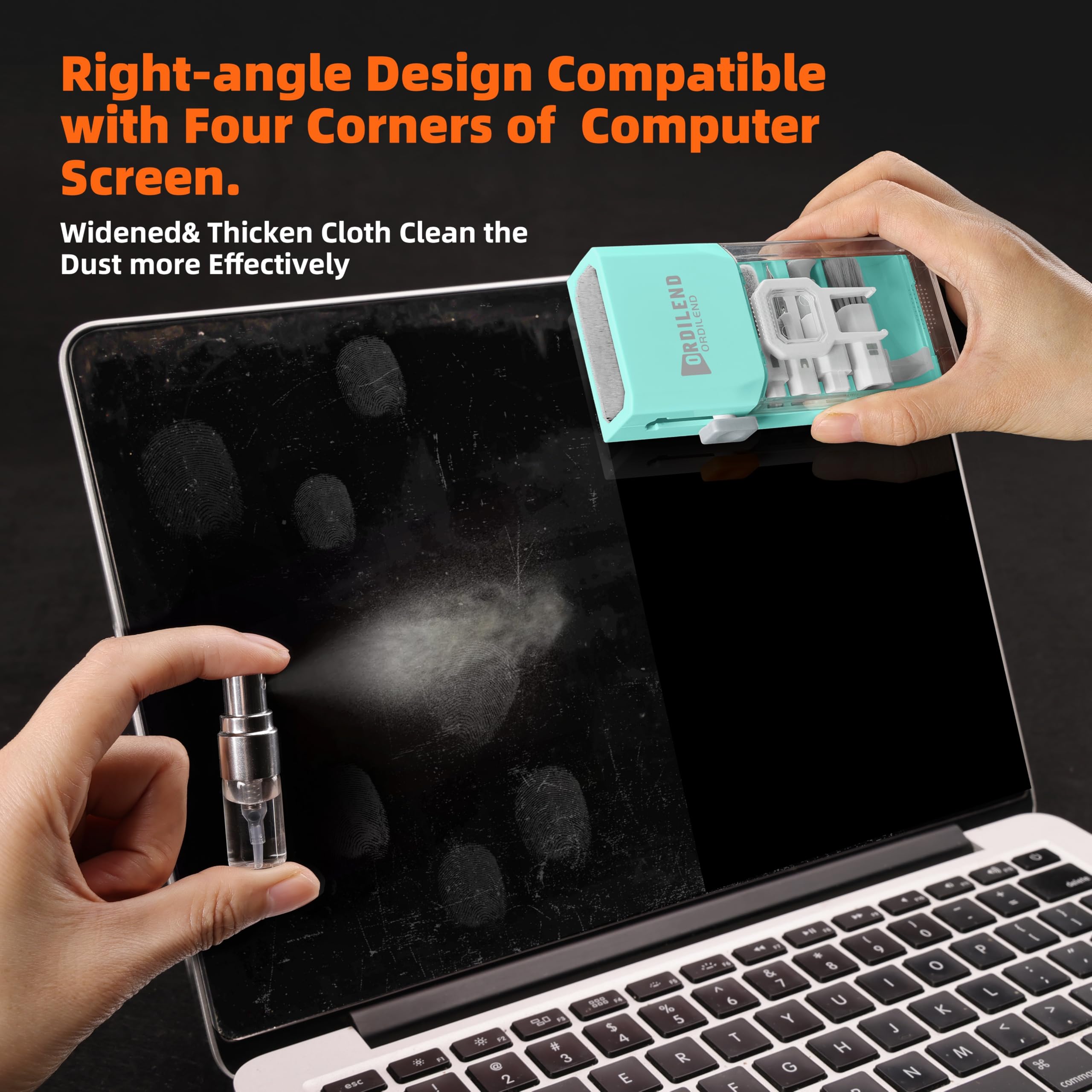 Keyboard Cleaner Laptop Cleaning Kit, All-in-One Keyboard Cleaning Kit, Laptop Cleaner Tool for MacBook iPad iPhone Computer, Portable Electronics Brush Tool for Tablet PC Camera Lens Earbuds Monitor
