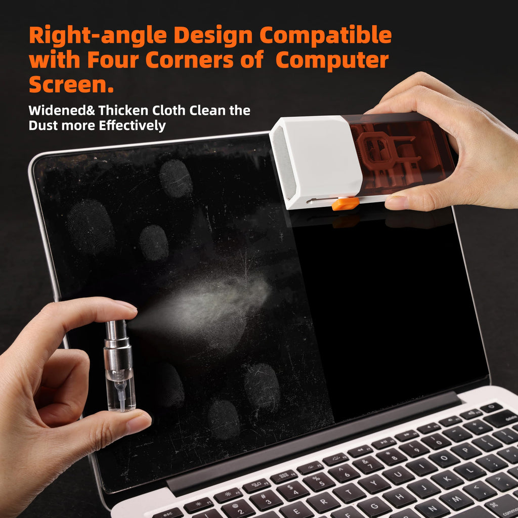 Keyboard Cleaner Laptop Cleaning Kit, All-in-One Keyboard Cleaning Kit, Laptop Cleaner Tool for MacBook iPad iPhone Computer, Portable Electronics Brush Tool for Tablet PC Camera Lens Earbuds Monitor