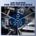 Compressed Air Duster – 100000RPM Rechargeable Cordless Air Blower with LED Light, 3-Speed Modes, Mini Keyboard Cleaner for PC, Laptop, Car & Home – Replaces Compressed Air Can