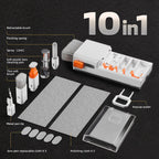 Keyboard Cleaner Laptop Cleaning Kit, All-in-One Keyboard Cleaning Kit, Laptop Cleaner Tool for MacBook iPad iPhone Computer, Portable Electronics Brush Tool for Tablet PC Camera Lens Earbuds Monitor