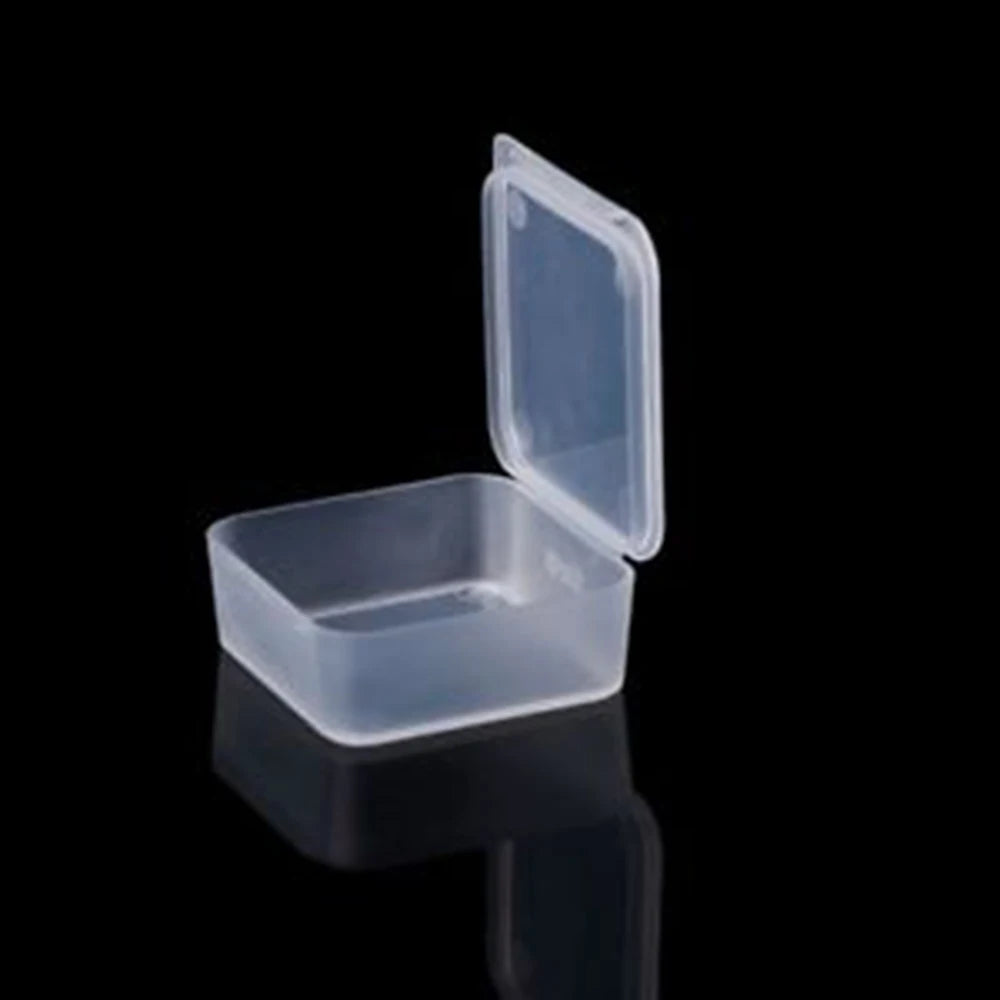 Small Boxes Square Rectangle Transparent Plastic Jewelry Storage Case Finishing Container Packaging Storage Box Earrings Rings
