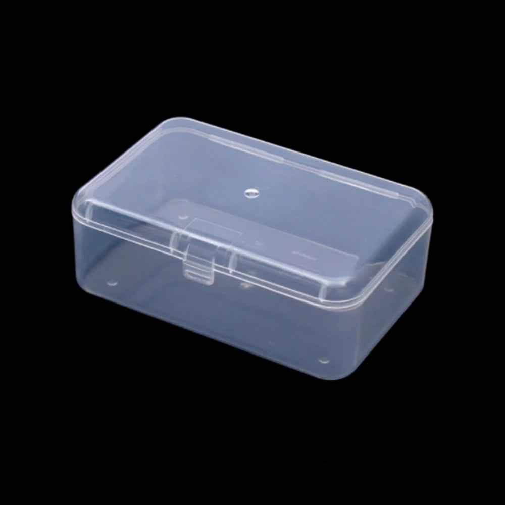 Small Boxes Square Rectangle Transparent Plastic Jewelry Storage Case Finishing Container Packaging Storage Box Earrings Rings
