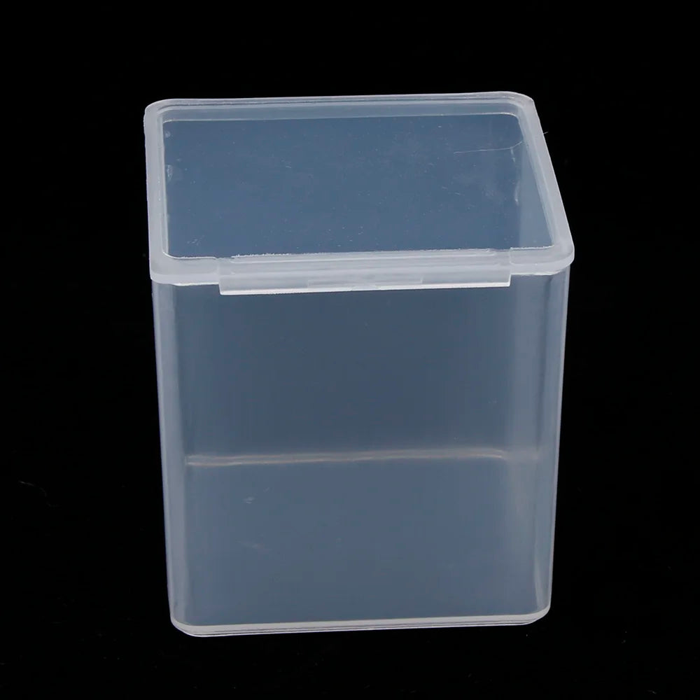 Small Boxes Square Rectangle Transparent Plastic Jewelry Storage Case Finishing Container Packaging Storage Box Earrings Rings