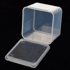 Small Boxes Square Rectangle Transparent Plastic Jewelry Storage Case Finishing Container Packaging Storage Box Earrings Rings