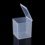 Small Boxes Square Rectangle Transparent Plastic Jewelry Storage Case Finishing Container Packaging Storage Box Earrings Rings