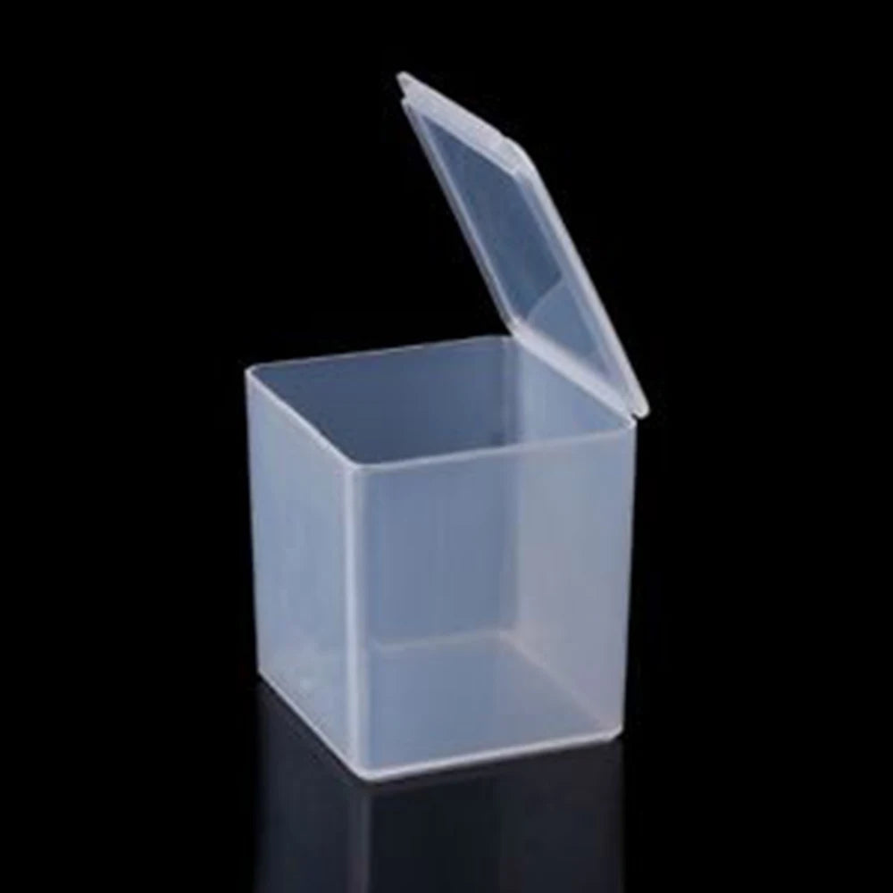 Small Boxes Square Rectangle Transparent Plastic Jewelry Storage Case Finishing Container Packaging Storage Box Earrings Rings