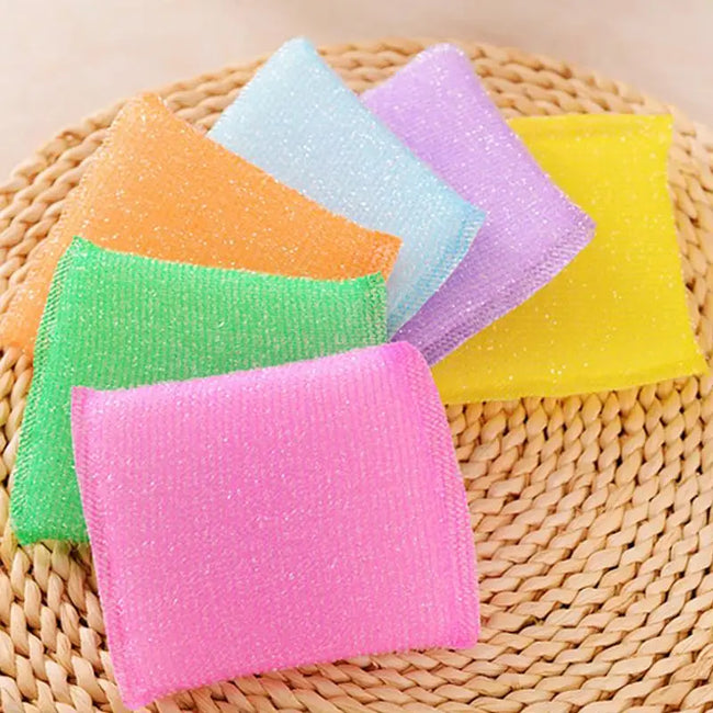 Kitchen nonstick oil scouring pad oil cleaning cloth washing cloth to wash cloth towel brush bowl cloth sponge 4 pcs Main Image