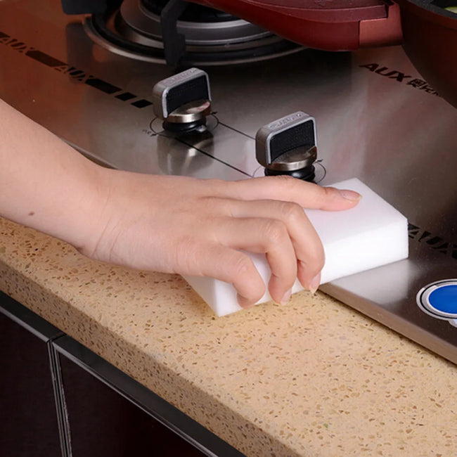 20pcs White  Sponge Melamine Sponge Eraser Eraser Cleaner Cleaning Sponges for Kitchen Bathroom Cleaning Tools  Dropsipping Main Image