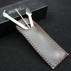 Stainless Steel Smoking Tool Multifunction Cleaners Smoking Knife Wood Pipe Smoking Pipe Clean Accessory + Faux Leather Bag