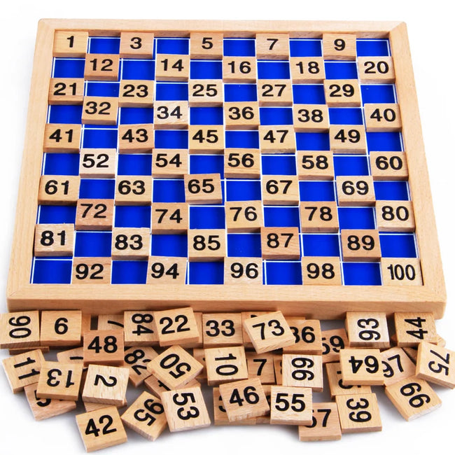 Montessori Materials Educational Wooden Toys 1-100 Digit Cognitive Math Toy Teaching Logarithm Version Kid Early Learning Gift Hover Image