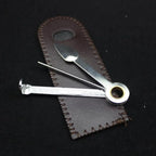 Stainless Steel Smoking Tool Multifunction Cleaners Smoking Knife Wood Pipe Smoking Pipe Clean Accessory + Faux Leather Bag