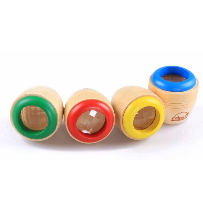 1Pcs Kids Toys Magic Kaleidoscope Wooden Baby Montessori Early Educaional Puzzle Random Color Birthday Gifts Hover Image