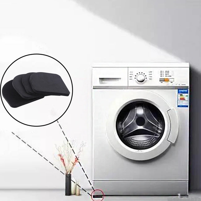 4PCS/Lot Black Multifunctional Anti Vibration Mat For Refrigerator Anti-vibration Noise Shock Pads bathroom Accessories Hover Image