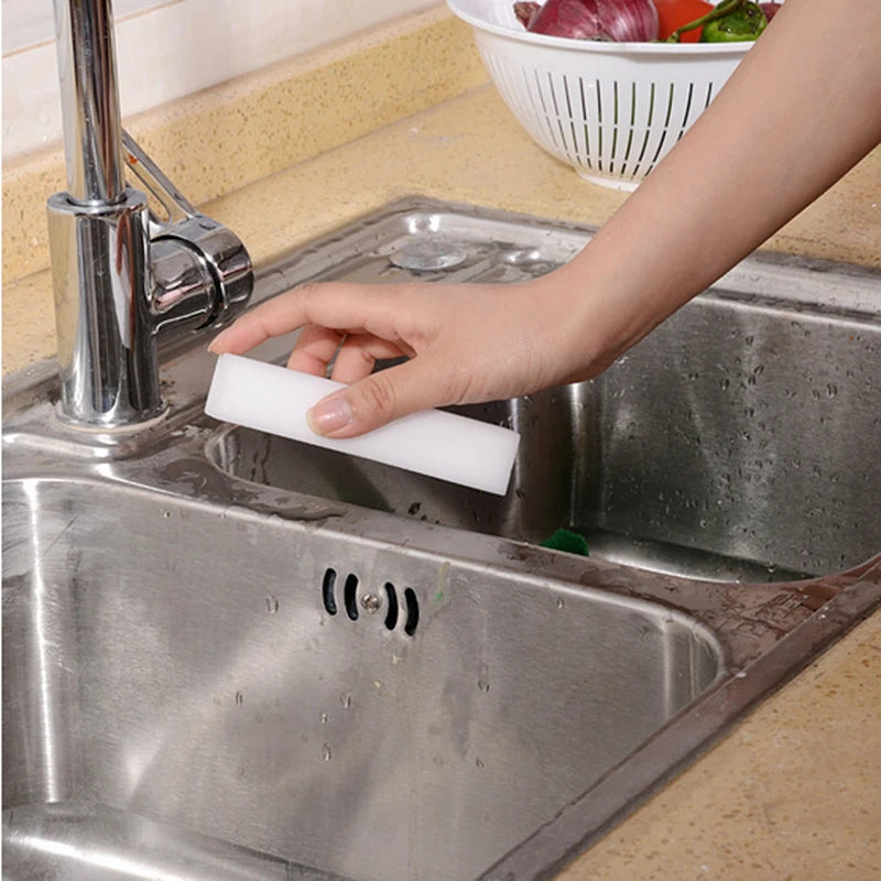 20pcs White  Sponge Melamine Sponge Eraser Eraser Cleaner Cleaning Sponges for Kitchen Bathroom Cleaning Tools  Dropsipping