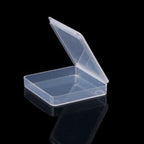 Small Boxes Square Rectangle Transparent Plastic Jewelry Storage Case Finishing Container Packaging Storage Box Earrings Rings