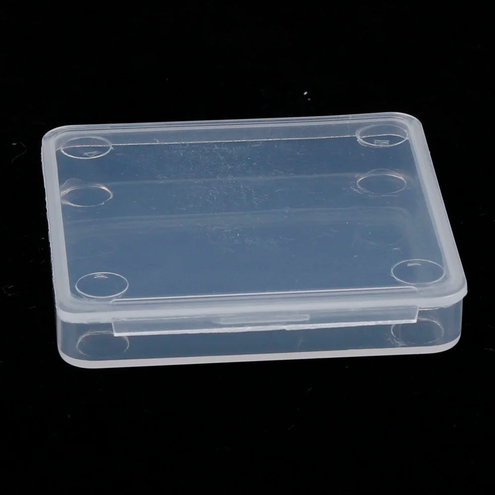 Small Boxes Square Rectangle Transparent Plastic Jewelry Storage Case Finishing Container Packaging Storage Box Earrings Rings