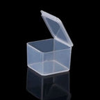 Small Boxes Square Rectangle Transparent Plastic Jewelry Storage Case Finishing Container Packaging Storage Box Earrings Rings