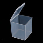Small Boxes Square Rectangle Transparent Plastic Jewelry Storage Case Finishing Container Packaging Storage Box Earrings Rings