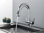 Black Purification Kitchen Faucets Pull Out Kitchen Water Filter Tap 3 Way Mixer Tap torneira para cozinha de parede Crane
