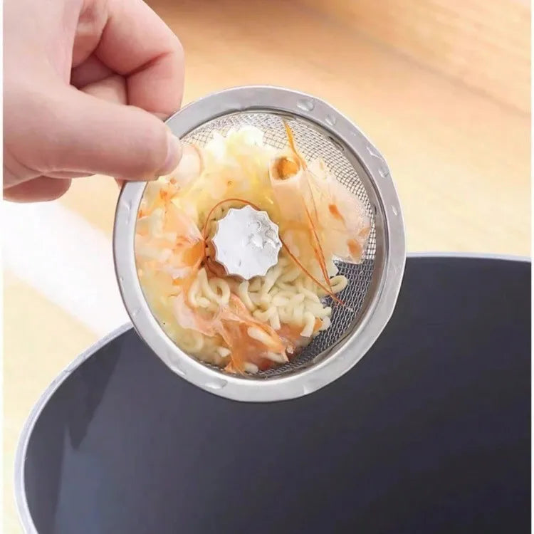 Universal Stainless Steel Sink Kitchen Strainer  Anti-Clogging Mesh Filter for Bathroom  Sinks Manual No Electricity Required