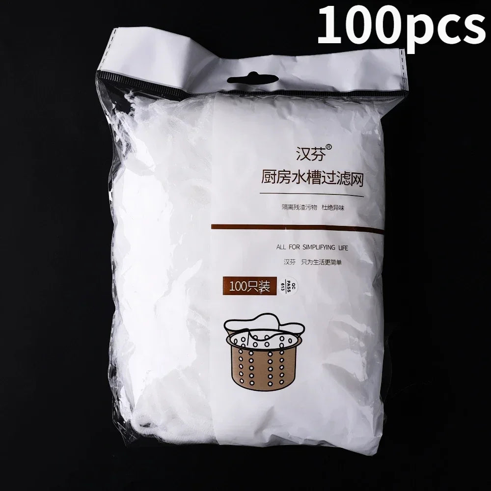 500/30pcs Disposable Kitchen Sink Filter Kitchen Sink Strainer Drain Hole Mesh Bags Anti-blocking Garbage Bag Filters Strainers