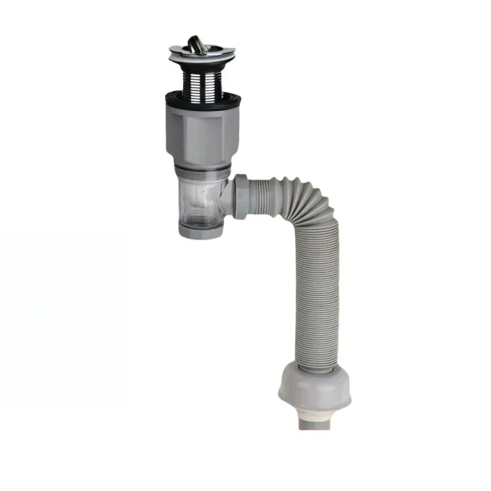 1-3 PCS Flip Top Anti-Odor Drain Pipe Set Sink Drain Retractable Deodorizing Filter Flexible Downspout Bathroom Anti Clogging