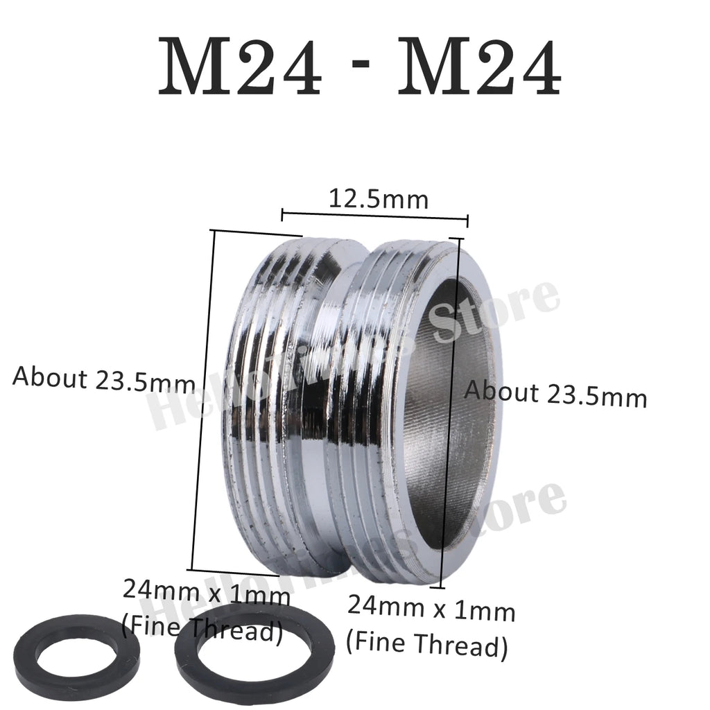 lengthened Kitchen Faucet Adapter 16 18 20 22 24mm To M22 Connector Kitchen Aerator Water Faucet  Bubbler Conversion Fittings
