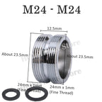 lengthened Kitchen Faucet Adapter 16 18 20 22 24mm To M22 Connector Kitchen Aerator Water Faucet  Bubbler Conversion Fittings