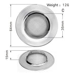 1Pc Stainless Steel Sink Filter Trap Bathtub Hair Catcher Stopper Kitchen Coffee Food Slag Mesh Strainer Floor Drain with Handle