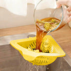 Storage Container Capacity Suction Cup Kitchen Sink Strainer Basket with Simple Installation Corner Sink Trash for Kitchen