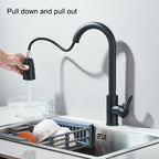Wanmivezlo Kitchen Faucets Pull Out Kitchen Tap Cold Hot Water Tap Single Handle Mixer Tap Deck Mounted Crane Swivel Spray Tap