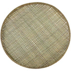 Bamboo Weaving Flat Perforated Sieve Dustpan Household Weaving Handmade Bamboo Products Bamboo Sieve porose roundness