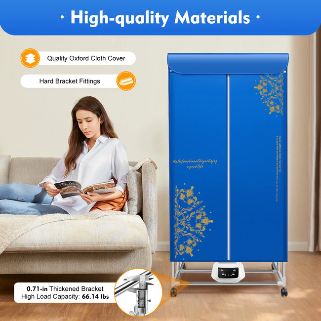 220V Folding Remote Control Dryer with Pattern for Drying Clothes 3 Gears Adjustment Dryer Main Image